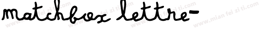 Matchbox Lettre字体转换